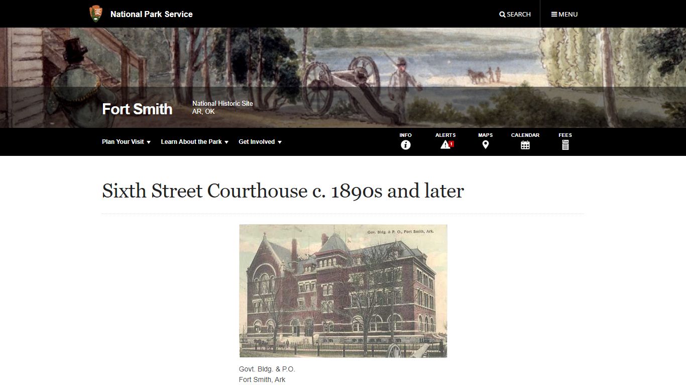 Sixth Street Courthouse c. 1890s and later - Fort Smith National ...